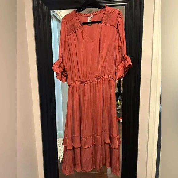 Anthropologie Terracotta Dress - Picture 2 of 4
